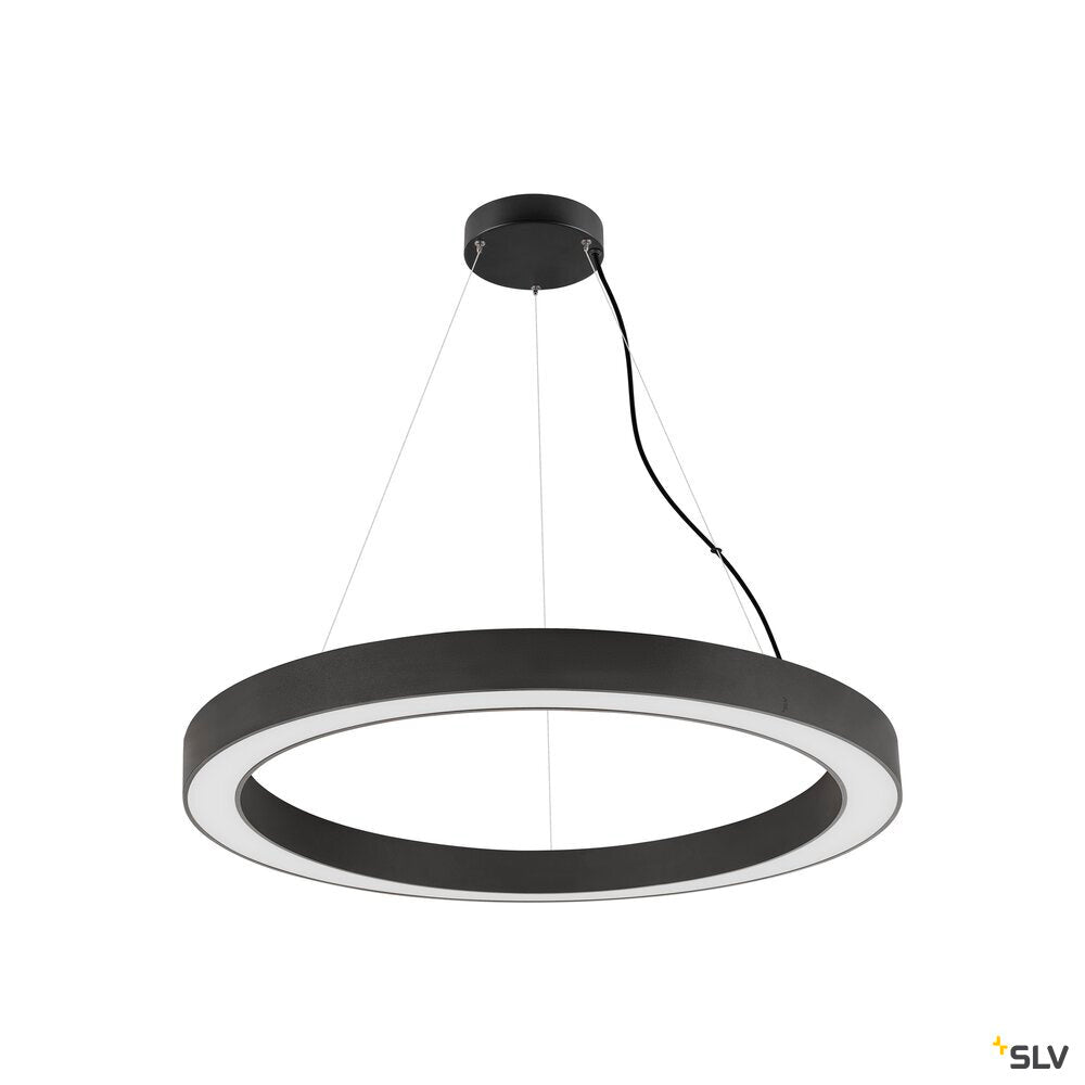 SLV MEDO® RING 90, pendant light, pendant length 300 cm, 3000/4000 K, 110°, PHASE, black 1008595