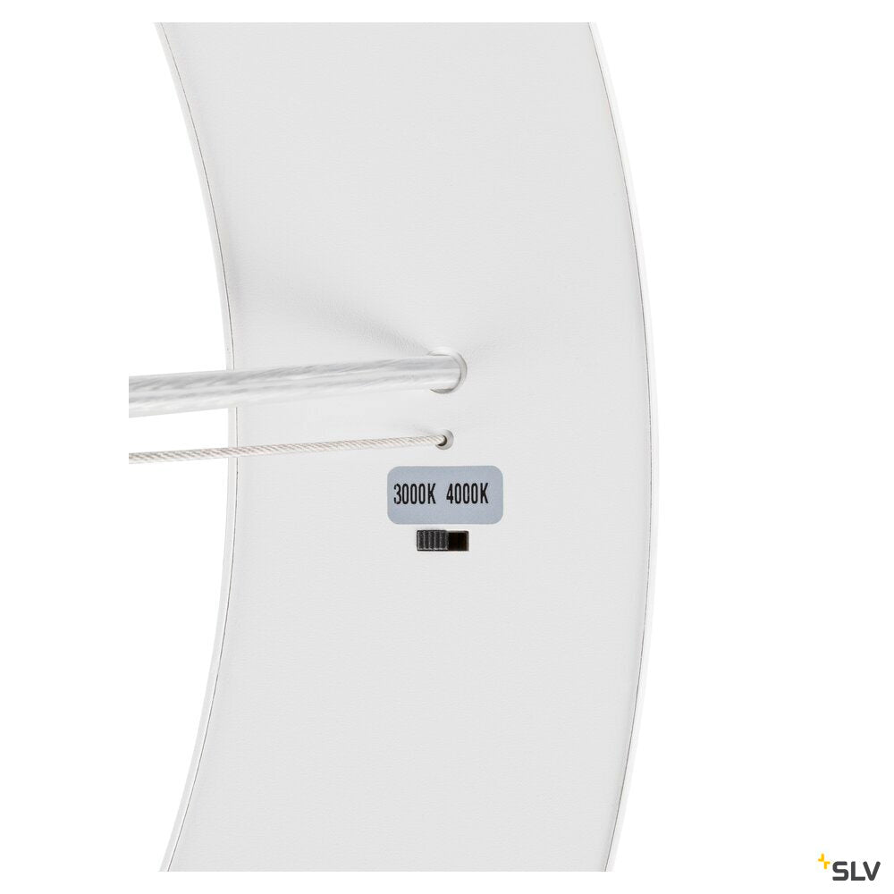 SLV MEDO® RING 90, pendant light, pendant length 300 cm, 3000/4000 K, 110°, PHASE, white 1008596