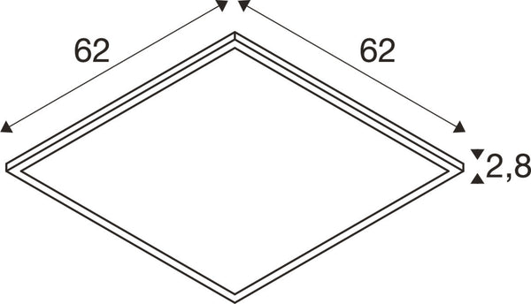 SLV PANEL C 625, 34 W 930/940 UGR 1008600