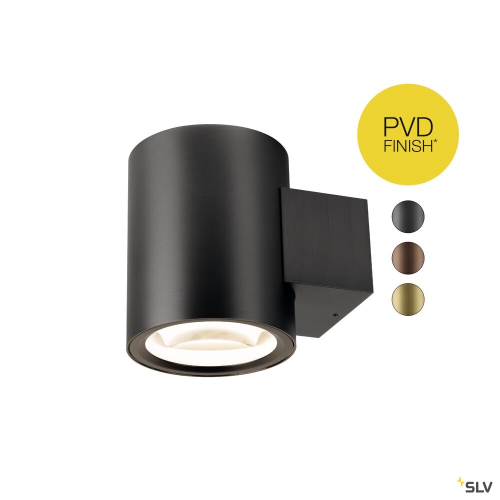 SLV OCULUS, wall-mounted light, round, 2000-3000 K, 15 W, dim-to-warm, PHASE, 100°, dark bronze 1008612