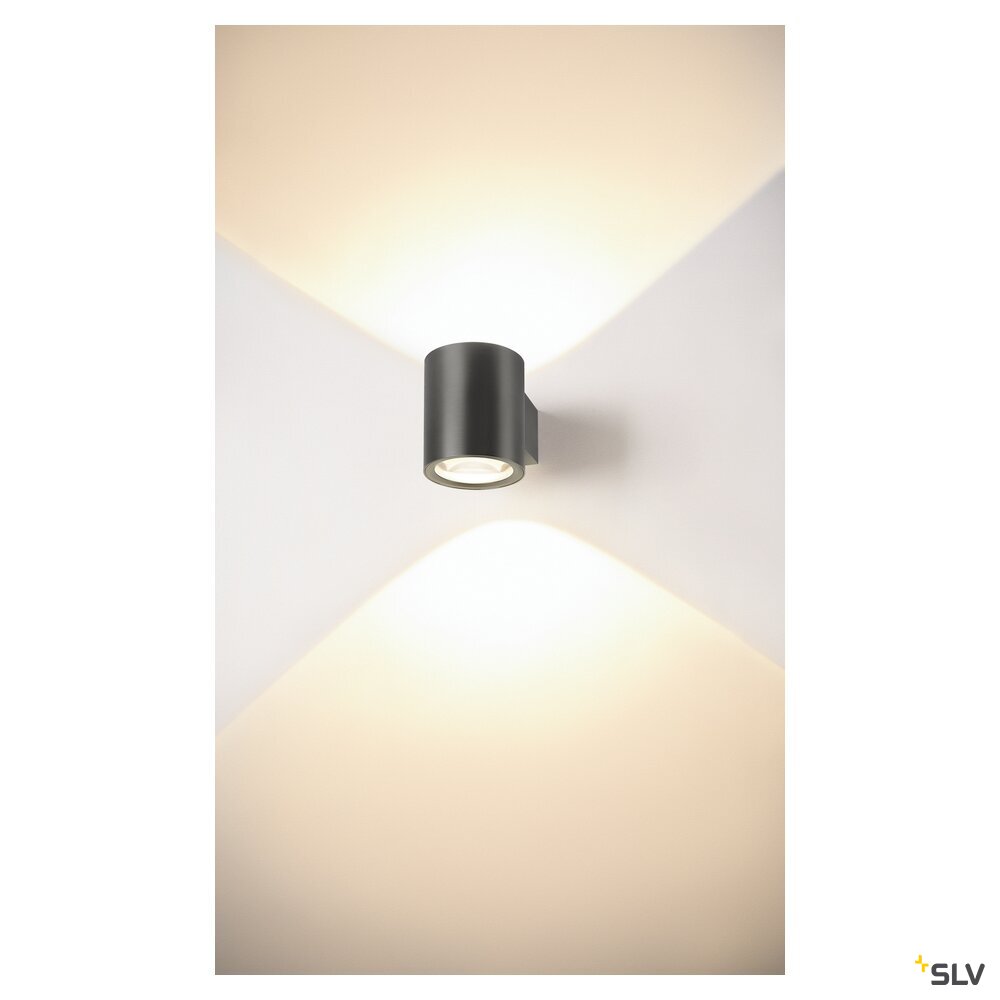 SLV OCULUS, wall-mounted light, round, 2000-3000 K, 15 W, dim-to-warm, PHASE, 100°, dark bronze 1008612