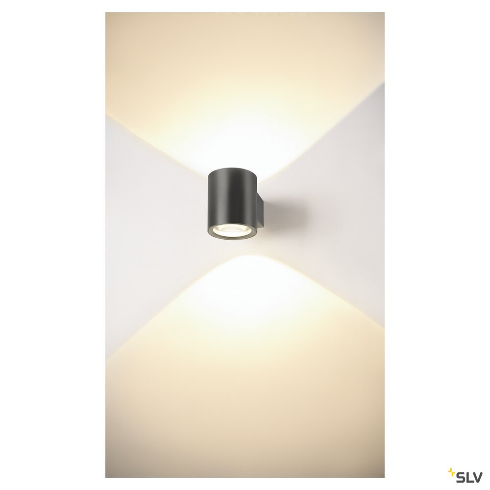 SLV OCULUS, wall-mounted light, round, 2000-3000 K, 15 W, dim-to-warm, PHASE, 100°, dark bronze 1008612