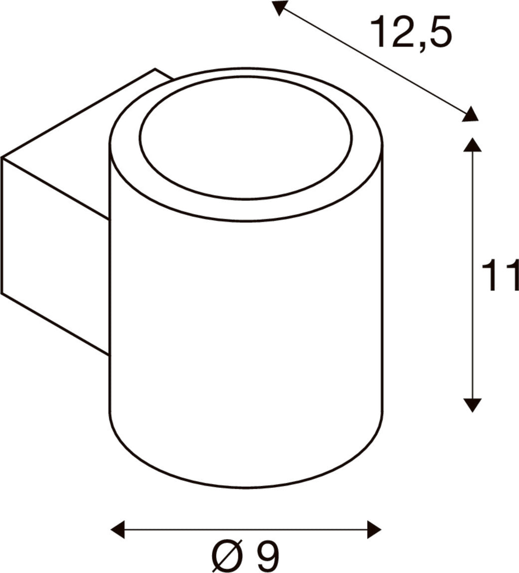 SLV OCULUS, wall-mounted light, round, 2000-3000 K, 15 W, dim-to-warm, PHASE, 100°, dark bronze 1008612
