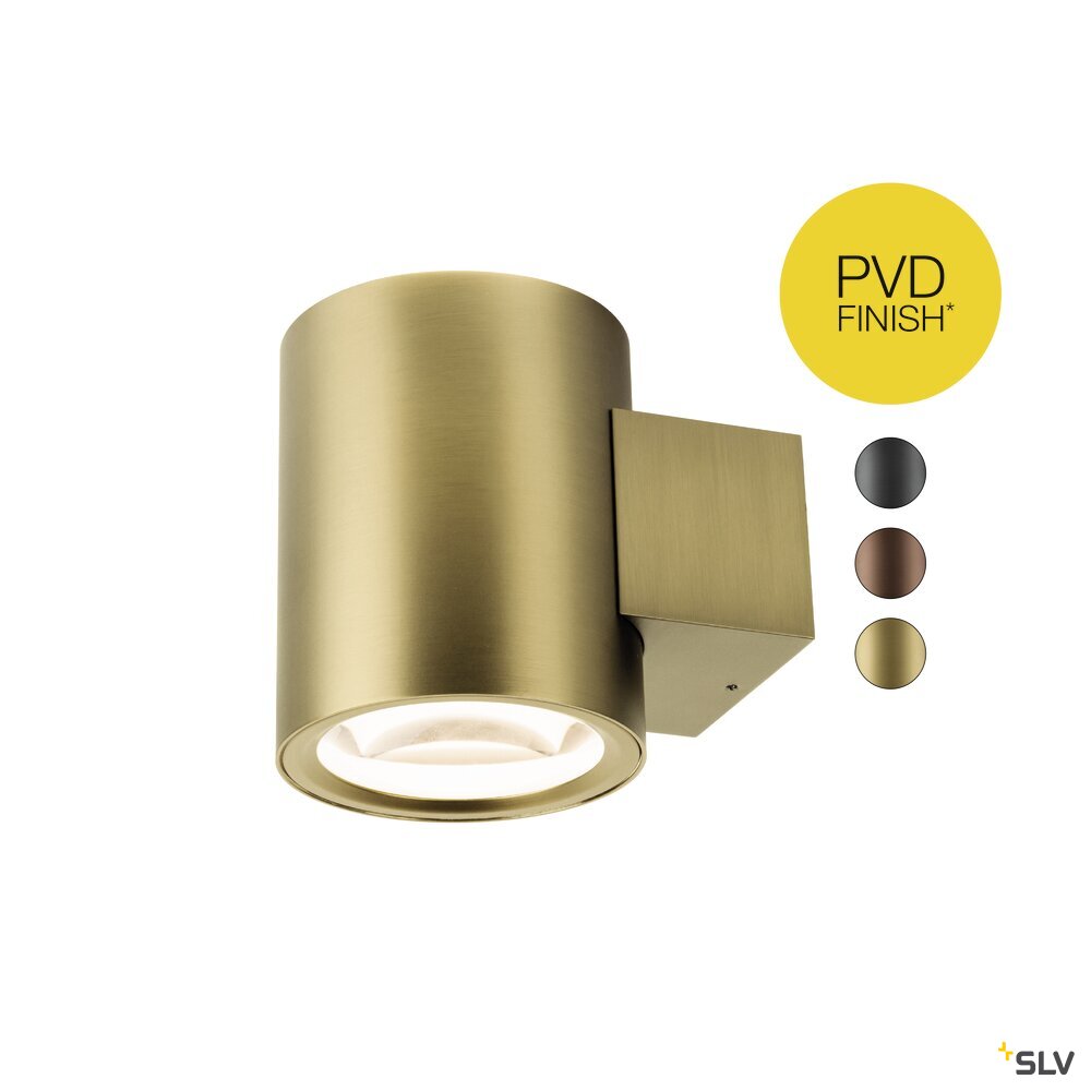 SLV OCULUS, wall-mounted light, round, 2000-3000 K, 15 W, dim-to-warm, PHASE, 100°, brass 1008613