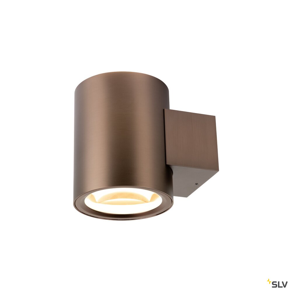 SLV OCULUS, wall-mounted light, round, 2000-3000 K, 15 W, dim-to-warm, PHASE, 100°, dark copper 1008614