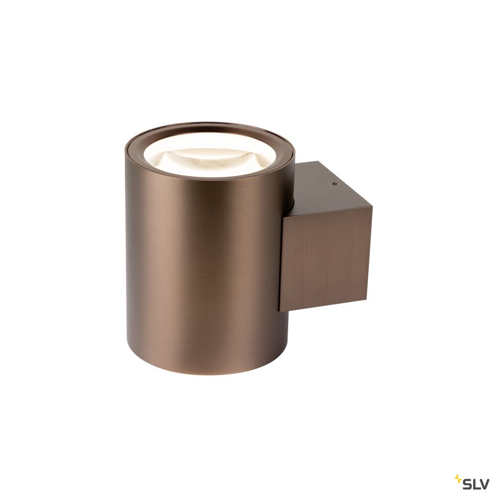SLV OCULUS, wall-mounted light, round, 2000-3000 K, 15 W, dim-to-warm, PHASE, 100°, dark copper 1008614