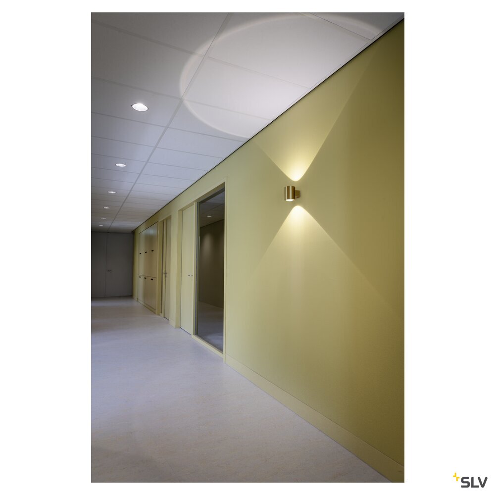 SLV OCULUS, wall-mounted light, round, 2000-3000 K, 15 W, dim-to-warm, PHASE, 100°, dark copper 1008614