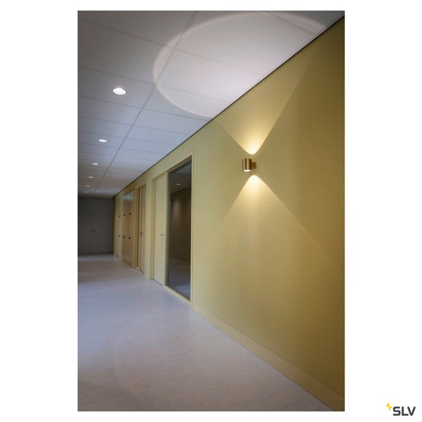 SLV OCULUS, wall-mounted light, round, 2000-3000 K, 15 W, dim-to-warm, PHASE, 100°, dark copper 1008614