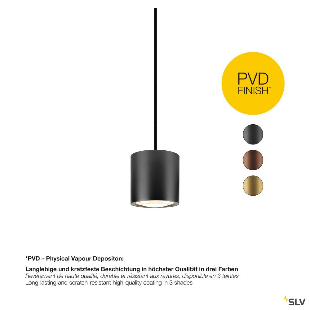 SLV OCULUS, pendant light, pendant length 250 cm, 2000-3000 K, 100°, dim-to-warm, PHASE, dark bronze 1008615