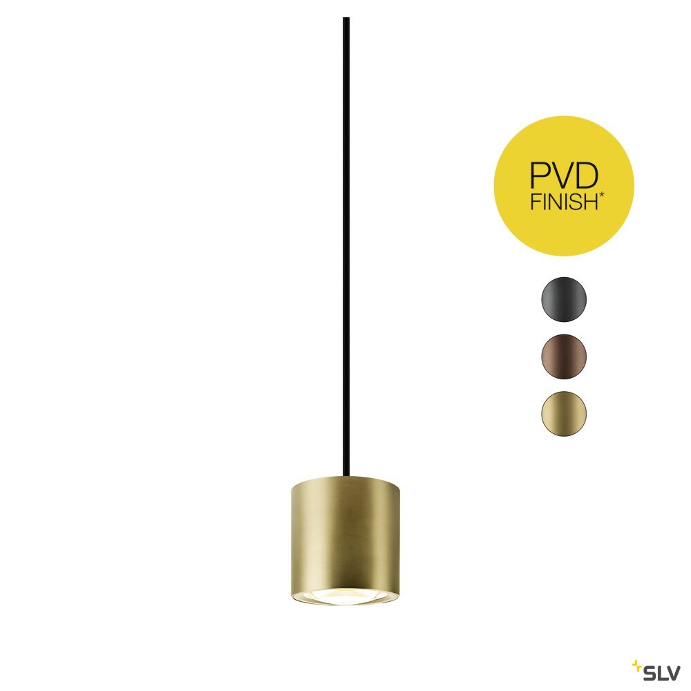 SLV OCULUS, pendant light, pendant length 250 cm, 2000-3000 K, 100°, dim-to-warm, PHASE, brass 1008616