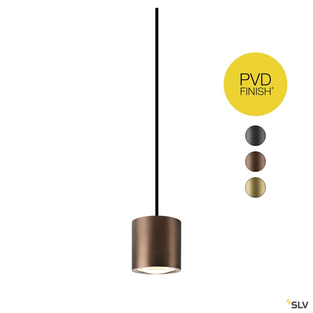 SLV OCULUS, pendant light, pendant length 250 cm, 2000-3000 K, 100°, dim-to-warm, PHASE, dark copper 1008617