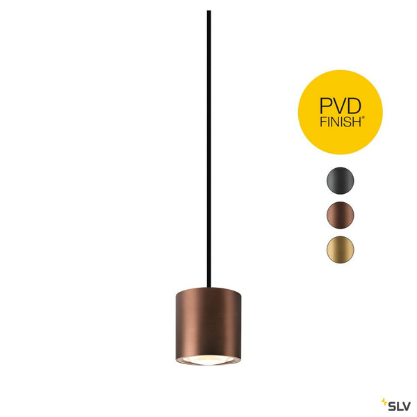 SLV OCULUS, pendant light, pendant length 250 cm, 2000-3000 K, 100°, dim-to-warm, PHASE, dark copper 1008617