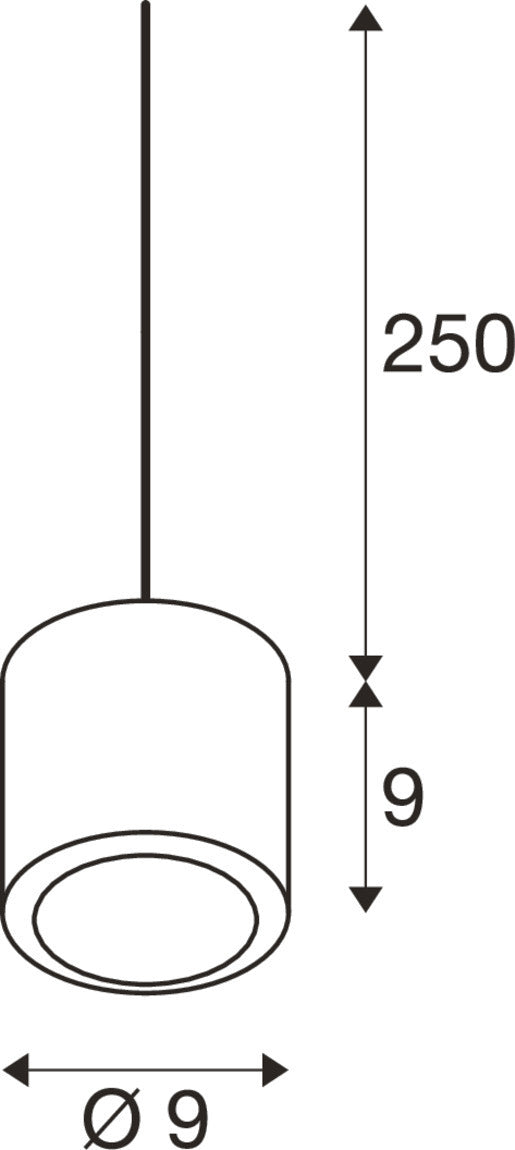 SLV OCULUS, pendant light, pendant length 250 cm, 2000-3000 K, 100°, dim-to-warm, PHASE, dark copper 1008617