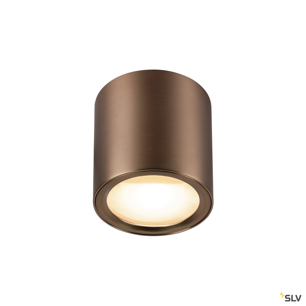 SLV OCULUS, surface-mounted ceiling light, round, 2000-3000 K, 11 W, dim-to-warm, PHASE, 100°, dark copper 1008620