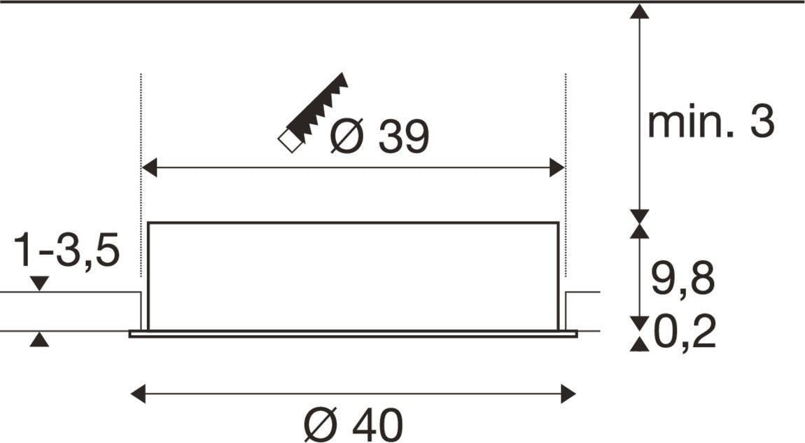 SLV MEDO® 40, recessed ceiling light, frame, 3000/4000 K, 80°, IP20, round, white 1008631