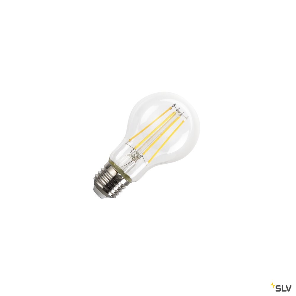 SLV LED A60, LED bulb, clear, E27, 8 W, 3000 K 1008644