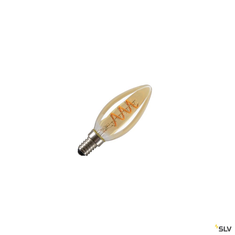 SLV LED C35, LED bulb, gold, E14, 2 W, 2200 K 1008648