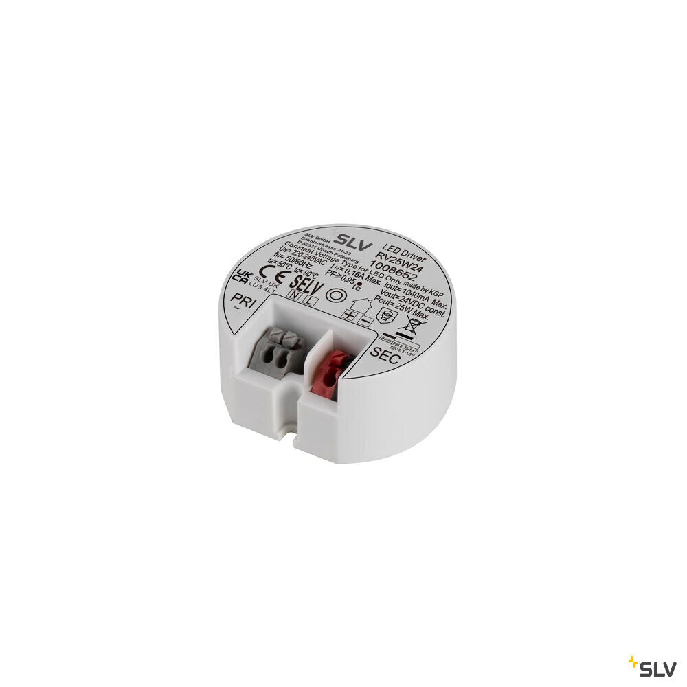 SLV LED power supply 24V, 25 W, round 1008652