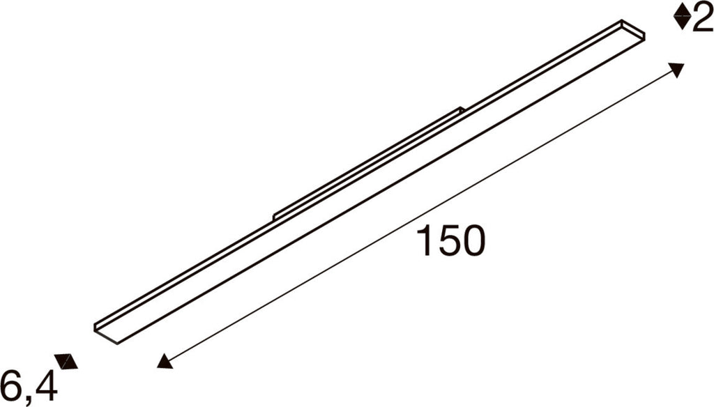 SLV SIGHT EASY, 3~ spot, rectangular, 3000 K, 41 W, 25°, black 1008676