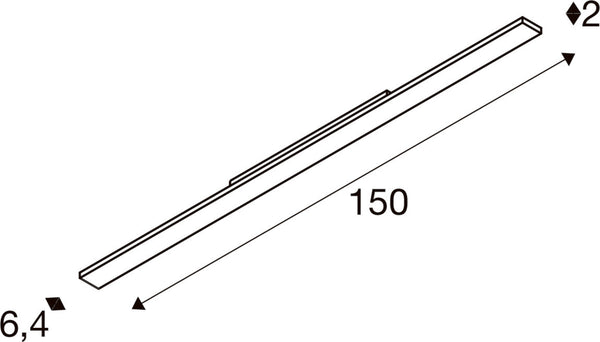 SLV SIGHT EASY, 3~ spot, rectangular, 3000 K, 41 W, 25°, black 1008676