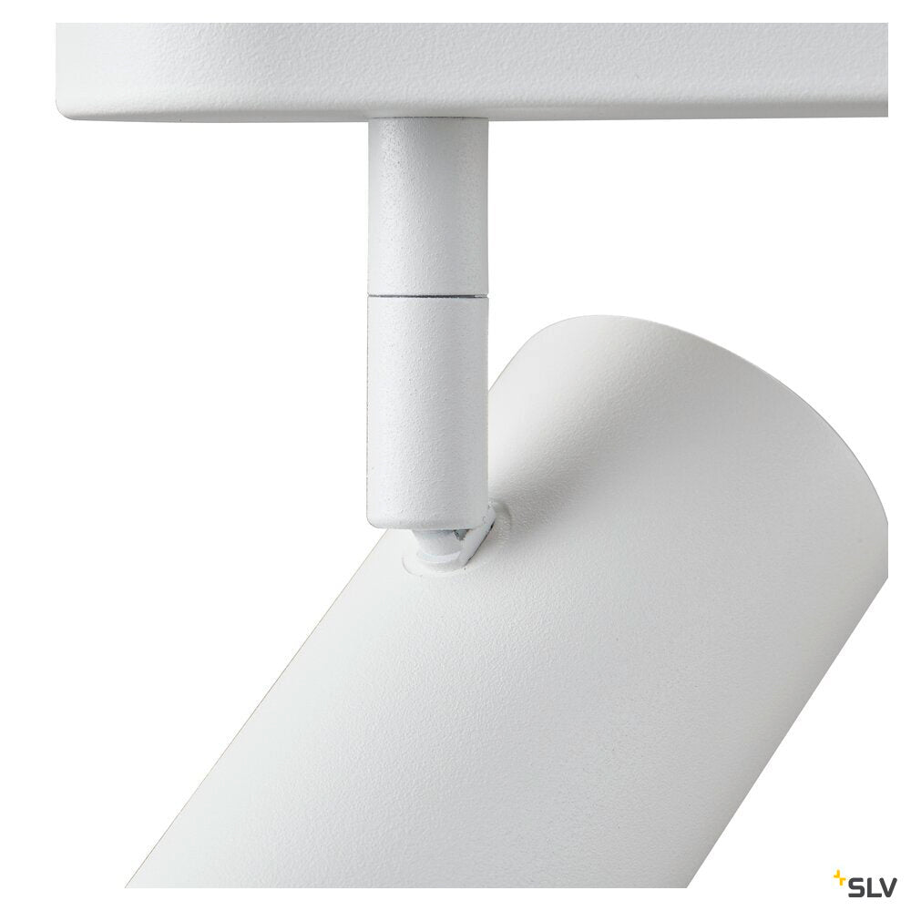 SLV NOBLO®, wall and ceiling-mounted light, double, round, 2000-3000 K, 15 W, dim-to-warm, PHASE, 36°, white 1008704