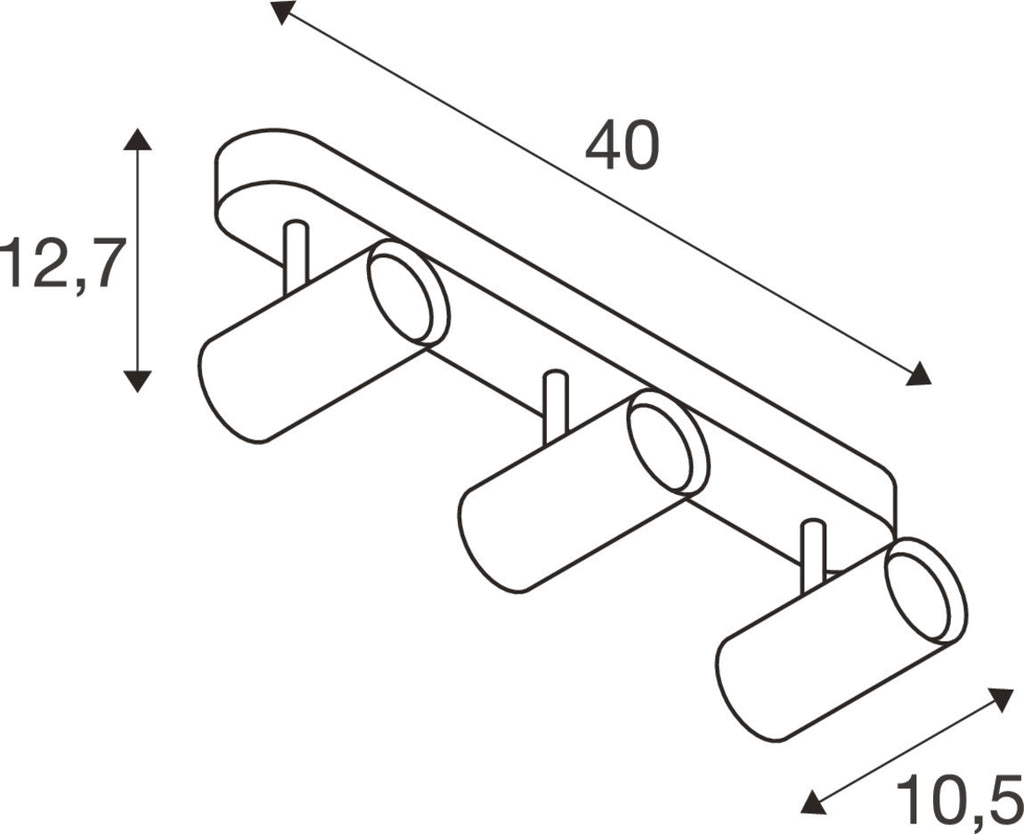 SLV NOBLO®, wall and ceiling-mounted light, triple, round, 2000-3000 K, 22 W, dim-to-warm, PHASE, 36°, white 1008705
