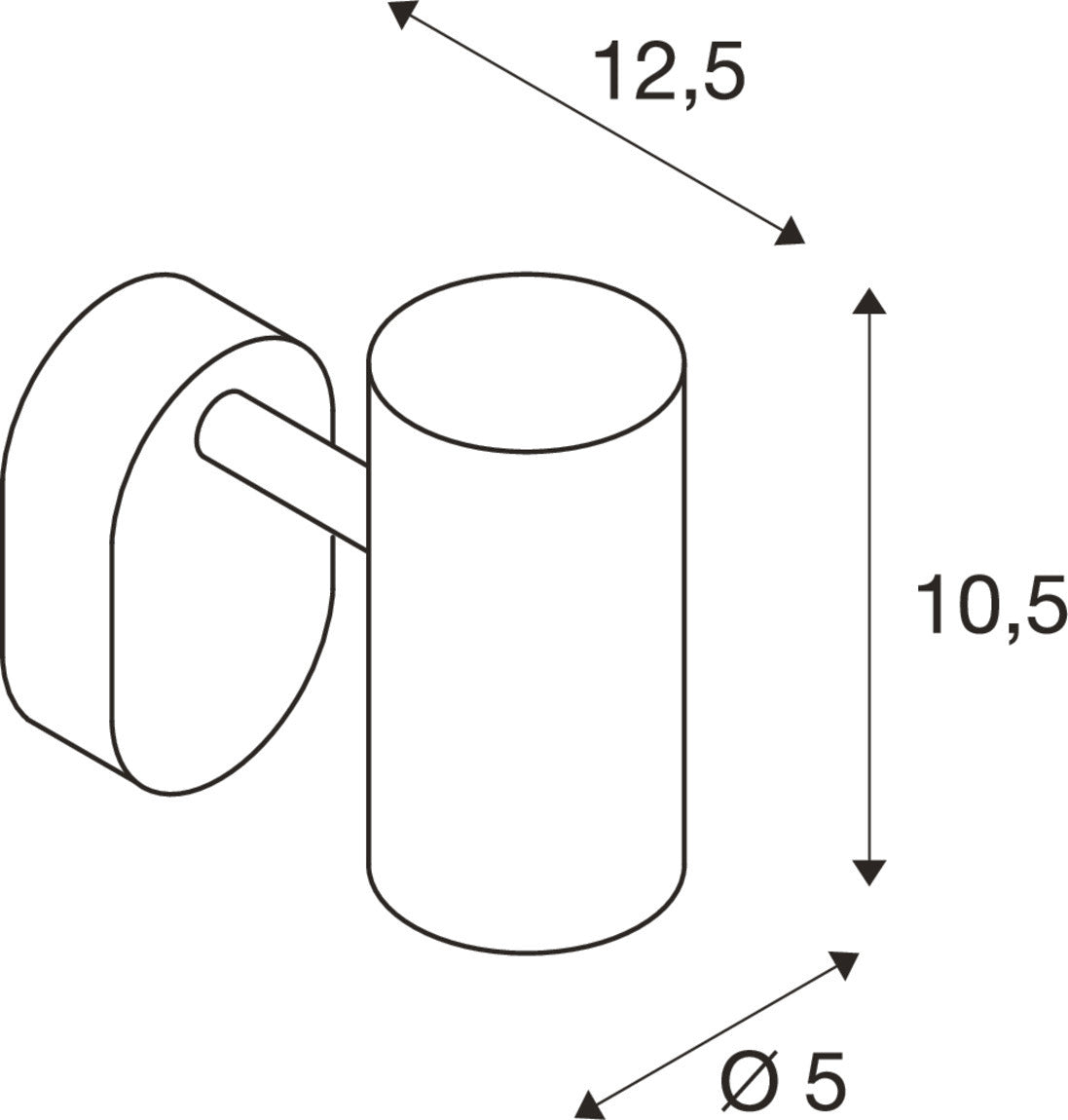 SLV NOBLO®, wall and ceiling-mounted light, single, round, 3000 K, 6 W, PHASE, 32°, white 1008709