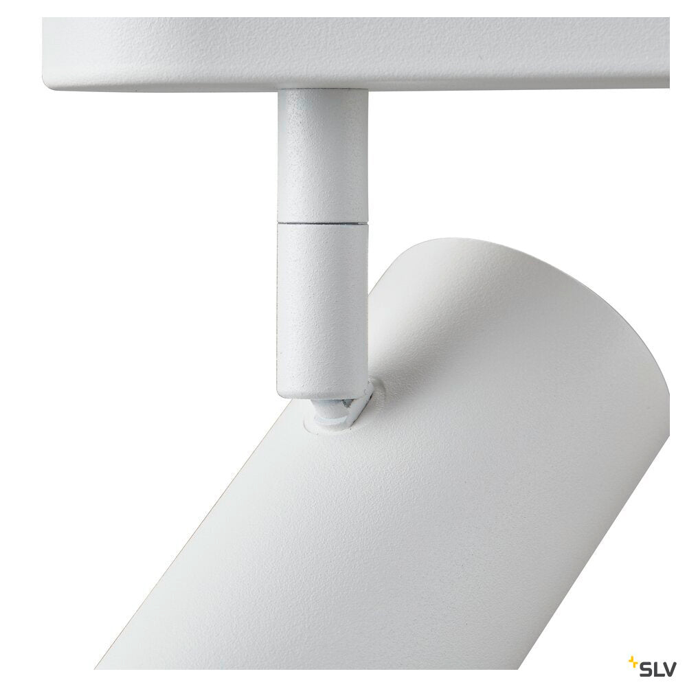 SLV NOBLO®, wall and ceiling-mounted light, triple, round, 3000 K, 19 W, PHASE, 32°, white 1008711