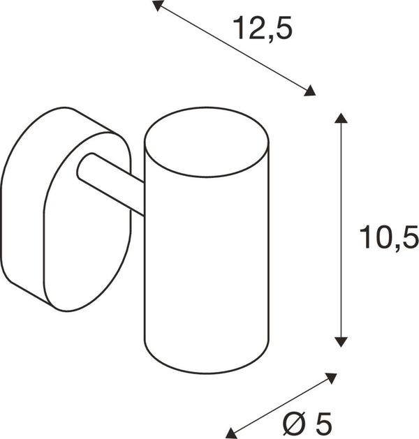 SLV NOBLO®, wall and ceiling-mounted light, single, round, 2700 K, 6 W, PHASE, 32°, white 1008715