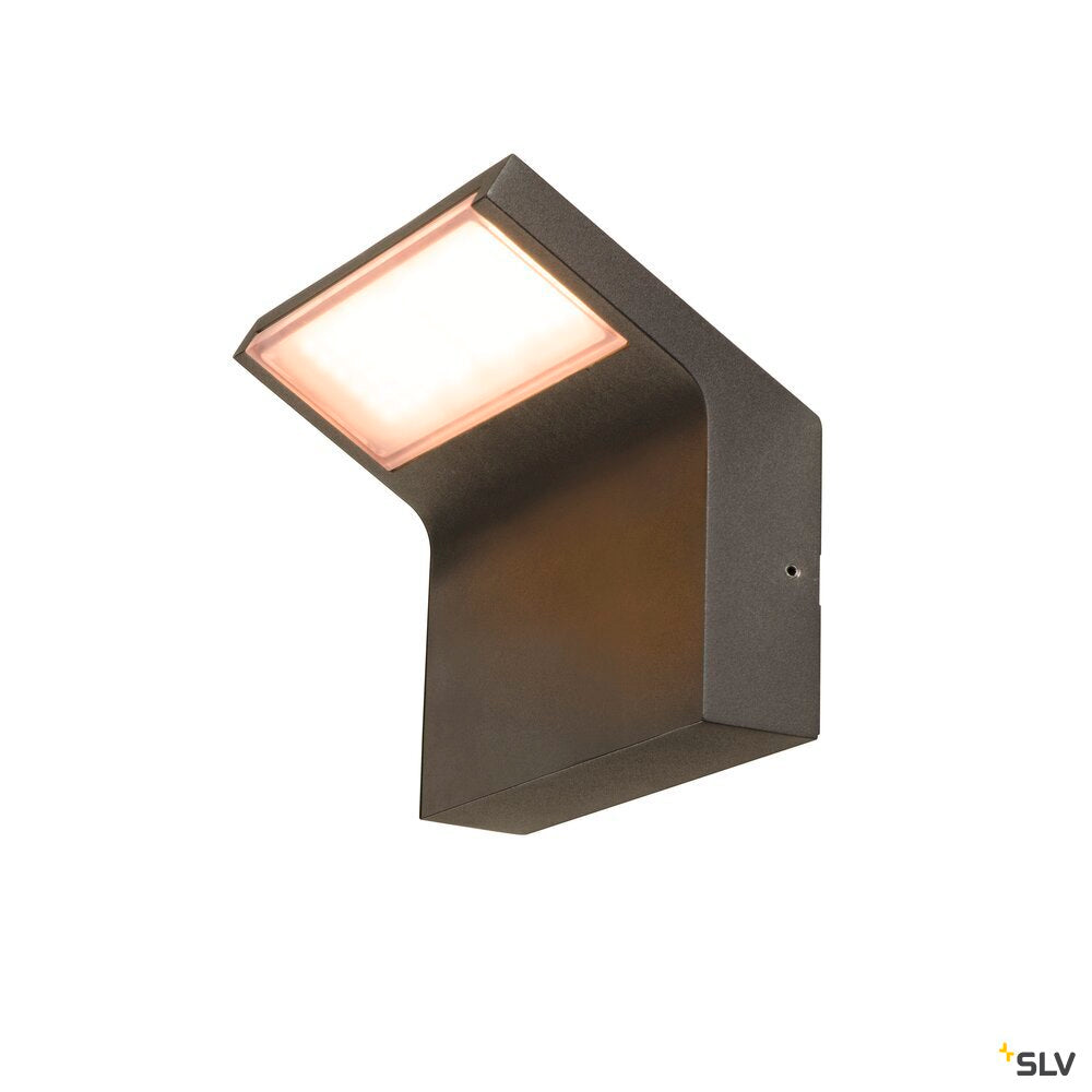 SLV ORDI II, WL, Wall-mounted light, Square, 2200/3000 K, IP65, Black 1008721