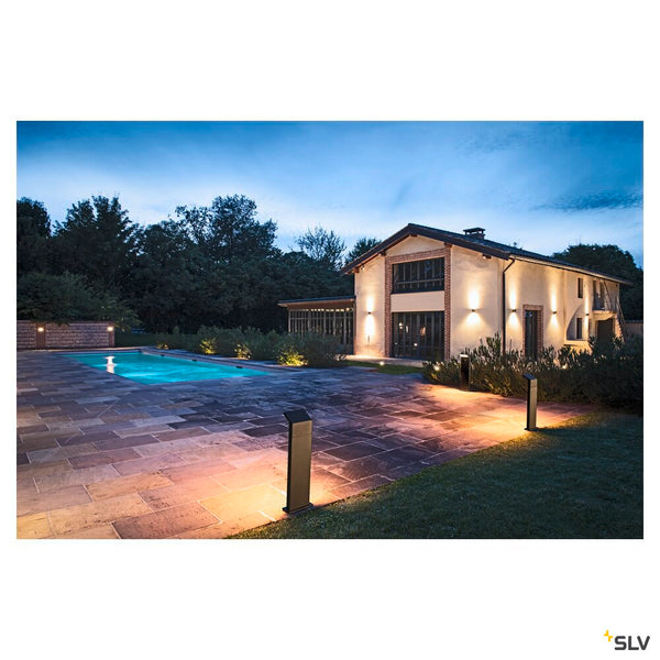 SLV ORDI II, POLE 70, SENSOR outdoor free-standing lamp, angular, 2200/3000 K, IP54, black 1008727