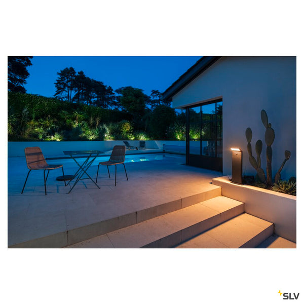 SLV ORDI II, POLE 70, SENSOR outdoor free-standing lamp, angular, 2200/3000 K, IP54, black 1008727