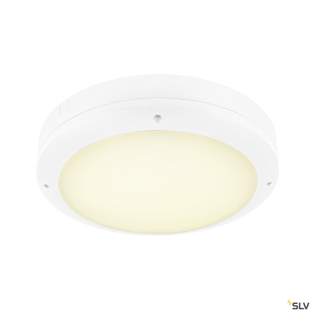 SLV OUTDOOR BULKHEAD V 360, 20W 830/840/856 IP65 IK10 White 1008833