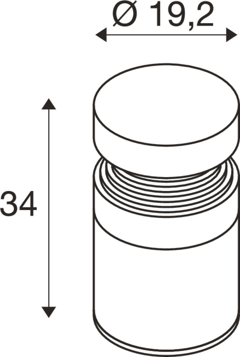 SLV CONCRETE, Pole 35, PHASE, Free-standing lamp, 2700 K, IP65, Grey 1008838