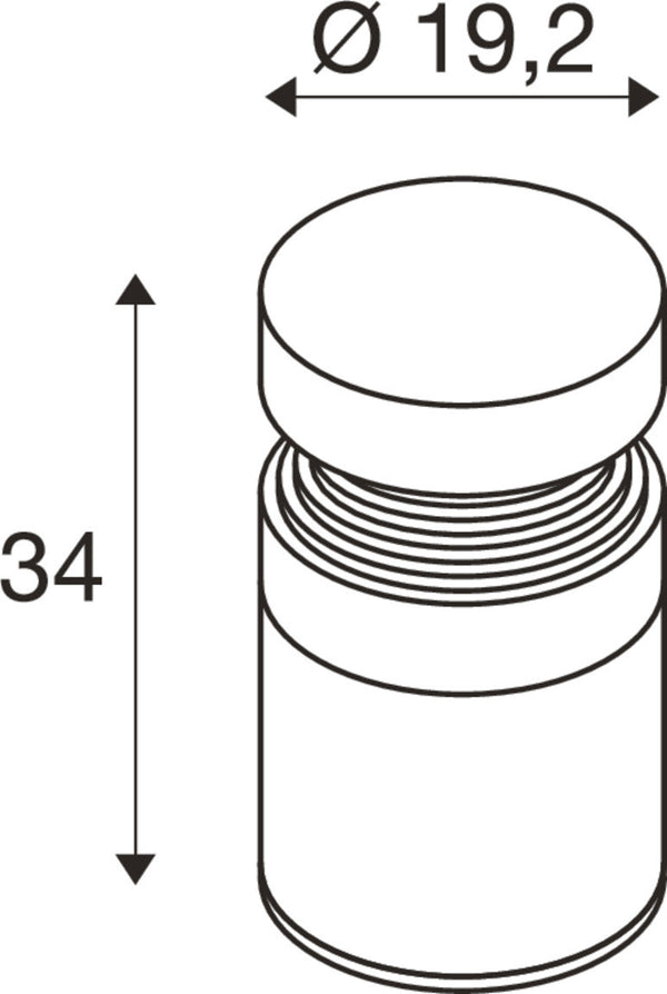SLV CONCRETE, Pole 35, PHASE, Free-standing lamp, 2700 K, IP65, Grey 1008838