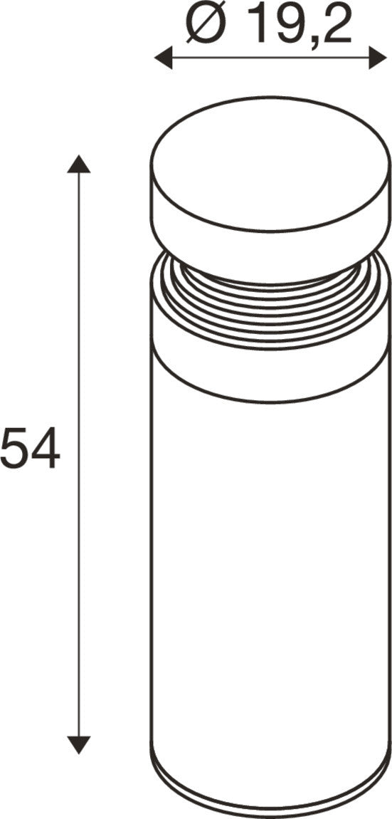 SLV CONCRETE, Pole 55, PHASE, Free-standing lamp, 2700 K, IP65, Grey 1008839