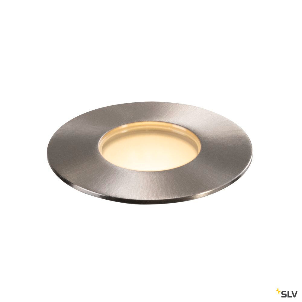 SLV TRAIL-LITE® 60, single, recessed floor light, 3000K, IP67, round, stainless steel / aluminium 1008842