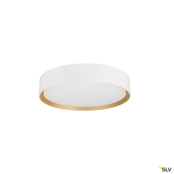 SLV DECONA 30, CL, PHASE, Ceiling-mounted light, Round, 3000/4000K, 17 W, White/Gold 1008919