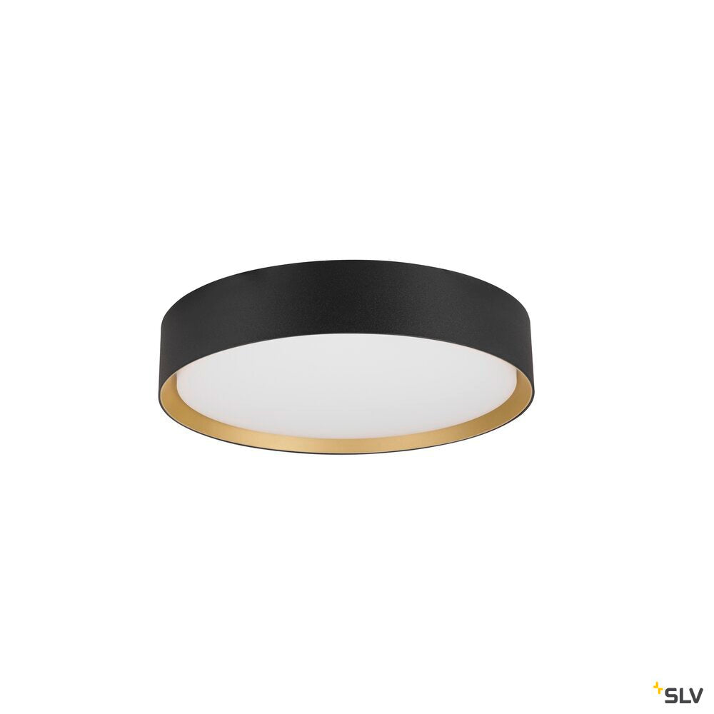 SLV DECONA 30, CL, PHASE, Ceiling-mounted light, Round, 3000/4000K, 17 W, Black/Gold 1008920