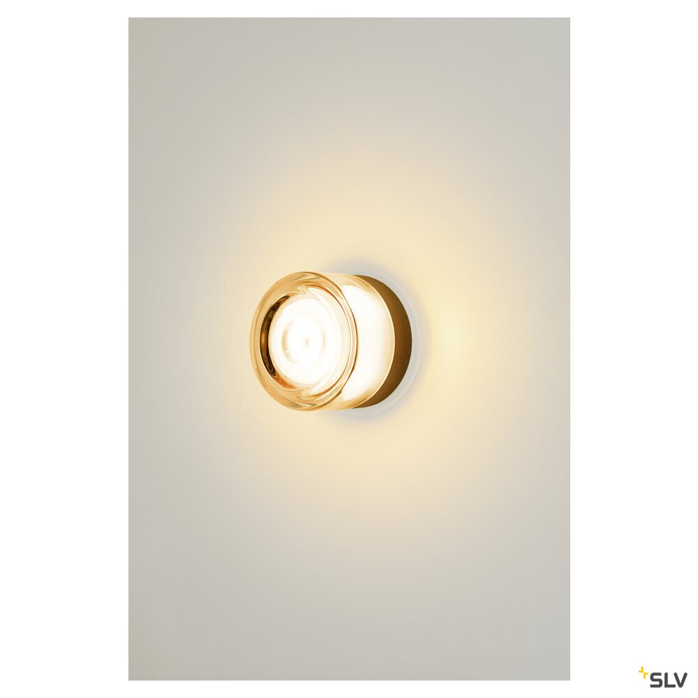 SLV CYFT WAVE, wall- and ceiling-mounted light, 2700/3000/4000 K, 6.5 W, PHASE, black / amber 1008941