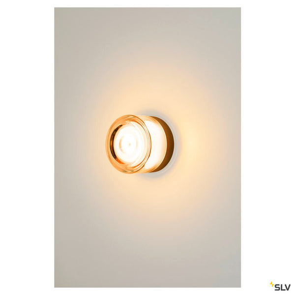 SLV CYFT WAVE, wall- and ceiling-mounted light, 2700/3000/4000 K, 6.5 W, PHASE, black / amber 1008941