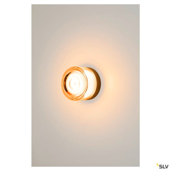 SLV CYFT WAVE, wall- and ceiling-mounted light, 2700/3000/4000 K, 6.5 W, PHASE, black / amber 1008941