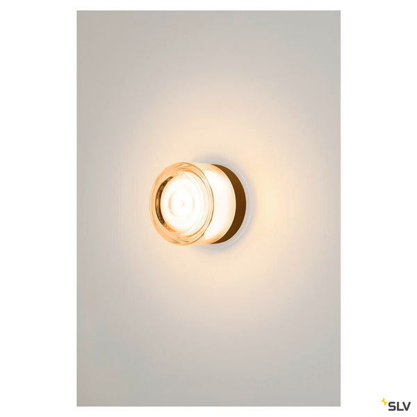 SLV CYFT WAVE, wall- and ceiling-mounted light, 2700/3000/4000 K, 6.5 W, PHASE, black / amber 1008941