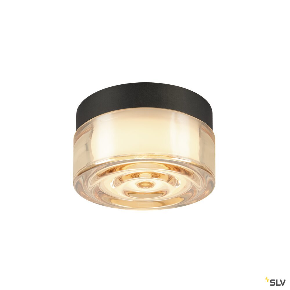 SLV CYFT WAVE, wall- and ceiling-mounted light, 2700/3000/4000 K, 6.5 W, PHASE, black / amber 1008941