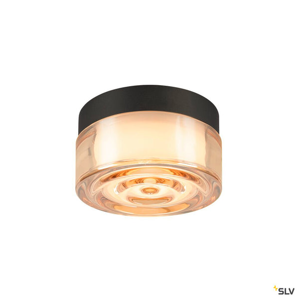 SLV CYFT WAVE, wall- and ceiling-mounted light, 2700/3000/4000 K, 6.5 W, PHASE, black / amber 1008941
