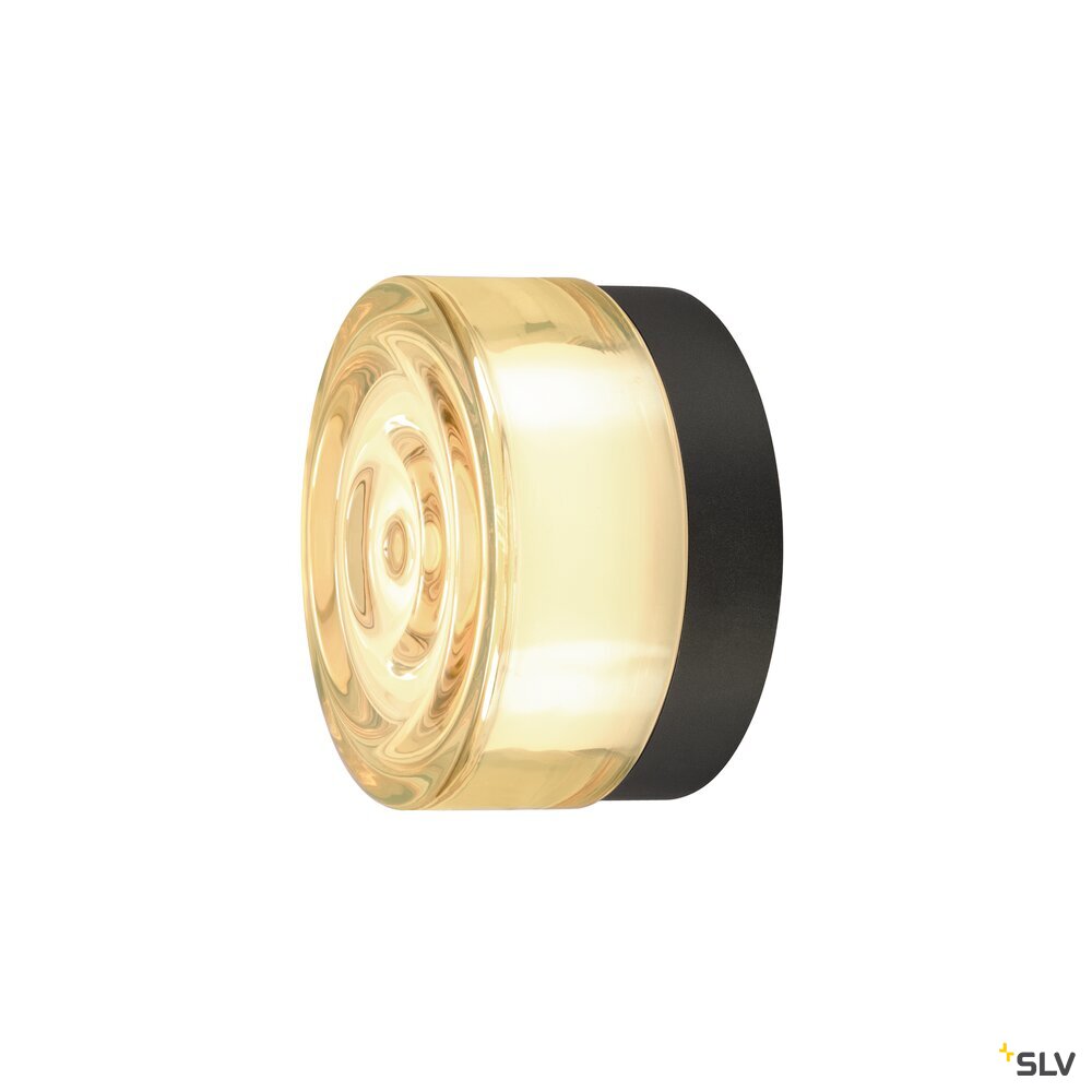 SLV CYFT WAVE, wall- and ceiling-mounted light, 2700/3000/4000 K, 6.5 W, PHASE, black / amber 1008941