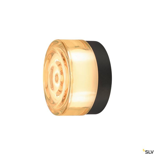 SLV CYFT WAVE, wall- and ceiling-mounted light, 2700/3000/4000 K, 6.5 W, PHASE, black / amber 1008941