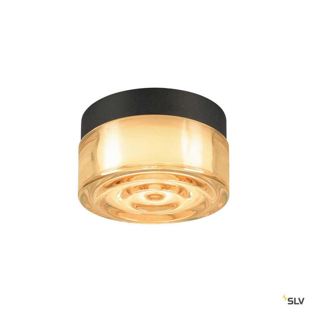 SLV CYFT WAVE, wall- and ceiling-mounted light, 2700/3000/4000 K, 6.5 W, PHASE, black / amber 1008941