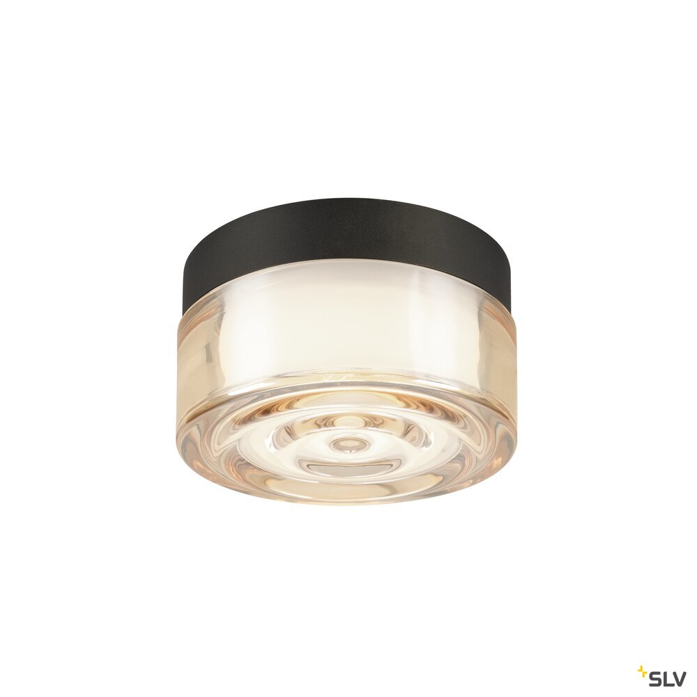 SLV CYFT WAVE, wall- and ceiling-mounted light, 2700/3000/4000 K, 6.5 W, PHASE, black / amber 1008941