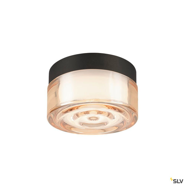 SLV CYFT WAVE, wall- and ceiling-mounted light, 2700/3000/4000 K, 6.5 W, PHASE, black / amber 1008941